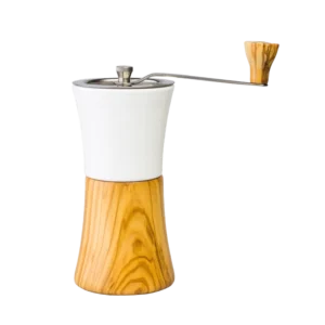 מטחנה ידנית הריו קרמיקה ועץ זית- Manual grinder Hario ceramic and olive wood